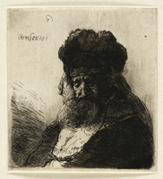 KG 03861
          <br/>
          Oude man met bontmuts en gesloten ogen ( B 290 )
          <br/>
          <em>Rembrandt (1606-1669)</em>